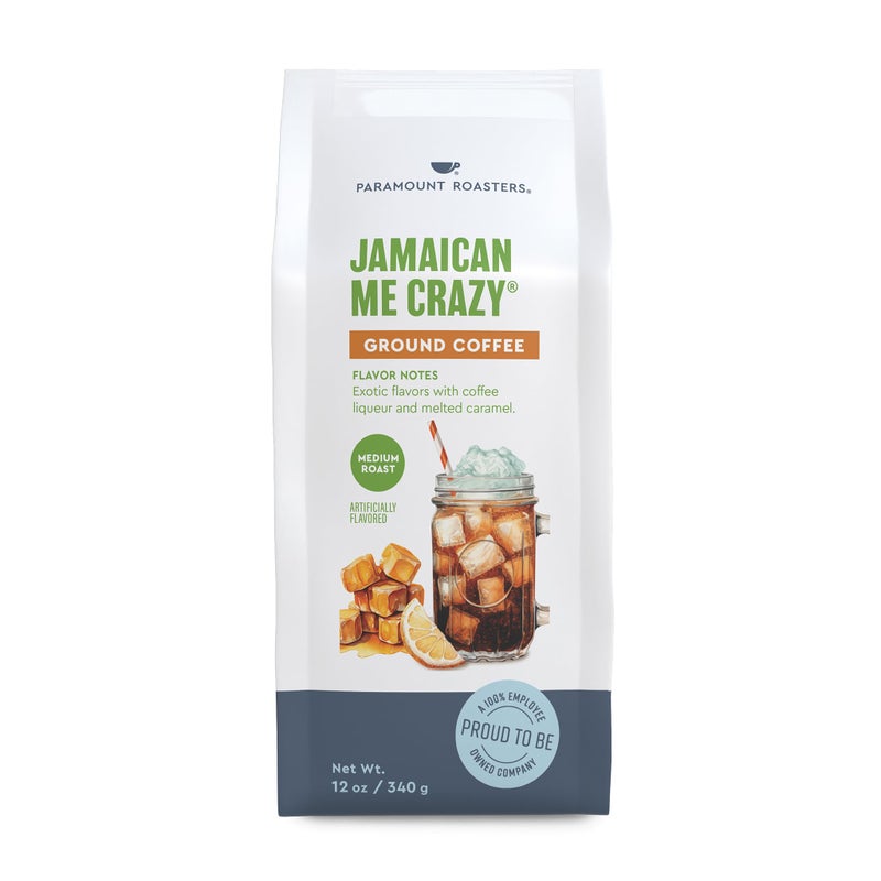 Paramount Roasters Jamaican Me Crazy Flavored Ground Coffee, 12 oz medium roast, Paramount Coffee Company - Image 1